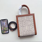 celine01 Mini Vertical Cabas In Triomphe Canvas 17.0x20.0x4.0cm - 1