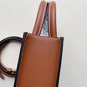 celine01 Mini Vertical Cabas In Triomphe Canvas 17.0x20.0x4.0cm - 5
