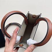 celine01 Mini Vertical Cabas In Triomphe Canvas 17.0x20.0x4.0cm - 3