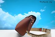 Burberry Note Crossbody Bag Leather with Vintage Check Canvas Medium 25CM x 17CM x 9CM - 4
