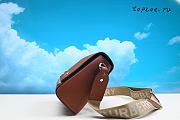 Burberry Note Crossbody Bag Leather with Vintage Check Canvas Medium 25CM x 17CM x 9CM - 2