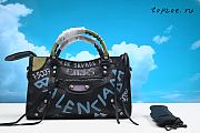 Balenciaga City Graffiti Classic Studs Bag Leather Small 30x20x10cm - 1