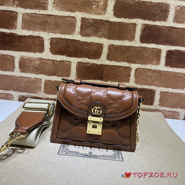 Gucci Matelassé  Top Handle Bag01 18X13X6.5cm - 1