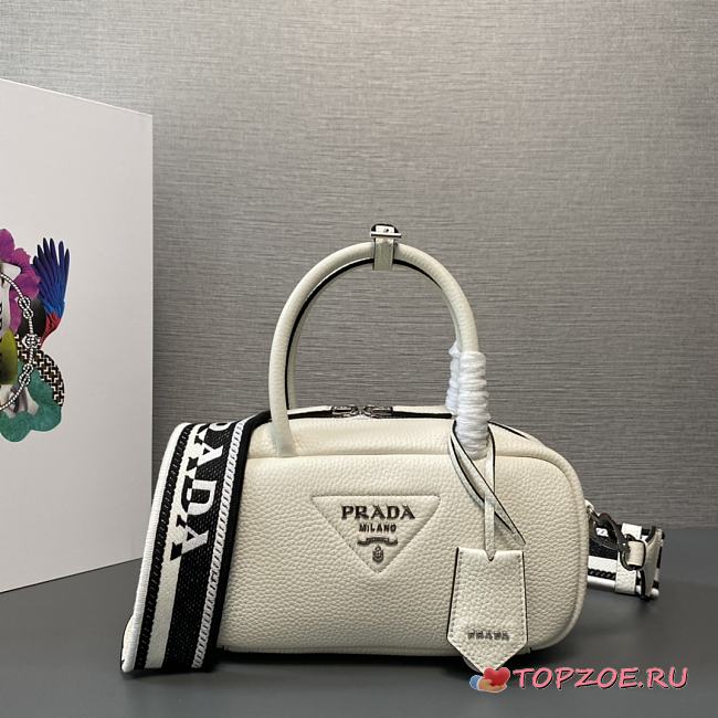 Prada Leather top-handle bag white - 24x12x8.5cm - 1