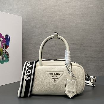 Prada Leather top-handle bag white - 24x12x8.5cm