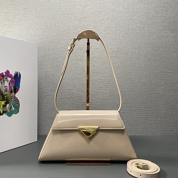 PRADA BRUSHED lesther handbag 28.5x14x7cm