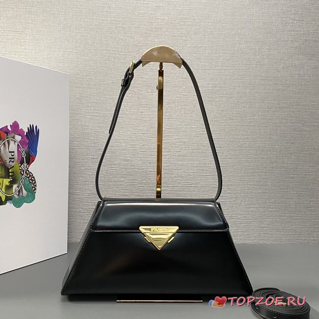 PRADA BRUSHED lesther handbag03 28.5x14x7cm - 1