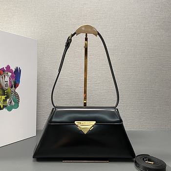 PRADA BRUSHED lesther handbag03 28.5x14x7cm