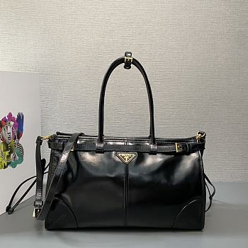 prada LusSolf Oiled leather crossbody bag 38x30x12cm