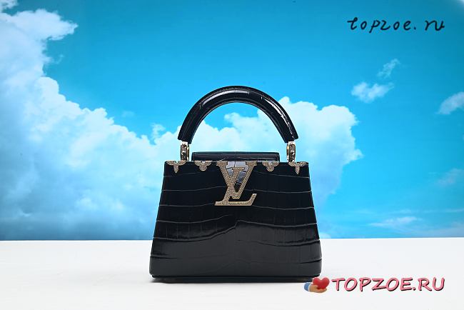 LV Capucines  crocodile pattern 21x14x8CM - 1