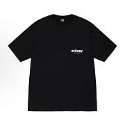Camiseta de manga corta con cuello redondo y estampado de letras con dados de STUSSY Dice Print Letter Pattern Crew Neck Short Sleeve T-Shirt - 5