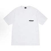 Camiseta de manga corta con cuello redondo y estampado de letras con dados de STUSSY Dice Print Letter Pattern Crew Neck Short Sleeve T-Shirt - 3