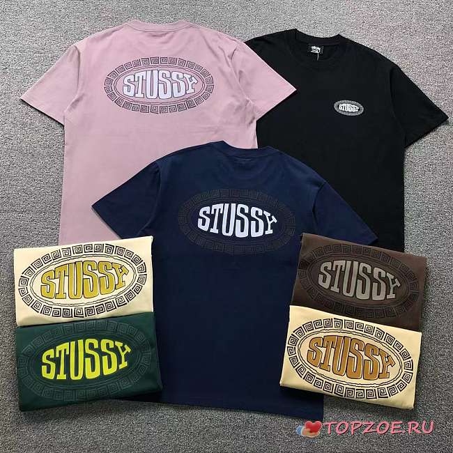  Camiseta Stussy Tile Oval Pigment Dyed Stussy Tile Oval Tee Pigment Dyed - 1