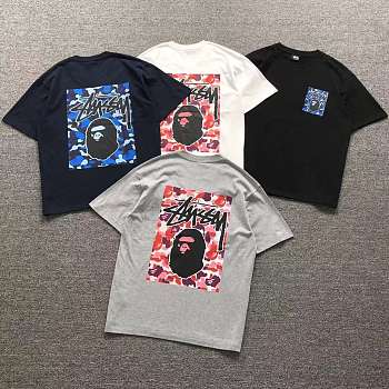 Camiseta Stussy BAPE Red Camo Stussy Bape Red Camo Tee