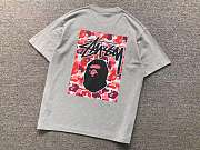Camiseta Stussy BAPE Red Camo Stussy Bape Red Camo Tee - 4