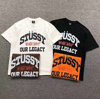 Camiseta Stussy Our Legacy Work Shop Collegiate Pigment Dyed Stussy Our Legacy Work Shop Collegiate Pigment Dyed Tee