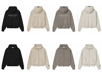 Sudadera con capucha y cremallera Classic Fleece Essentials de Fear of God Fear of God Essentials Classic Fleece Zip-Up Hoodie
