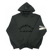 Sudadera con capucha Fear of God Essentials Nylon Fleece Hoodie Jet Black Fear of God Essentials Nylon Fleece Hoodie Jet Black - 4