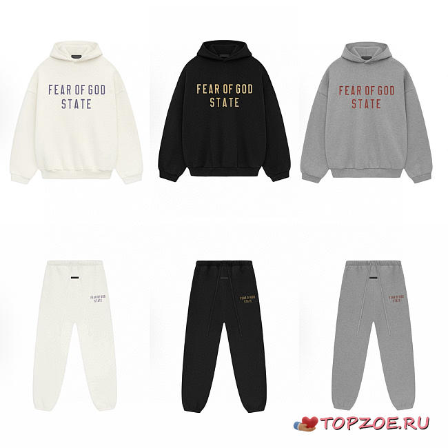 Conjunto Fear of God Essentials FW24 STATE Hoodie y Sweatpants Fear of God Essentials FW24 STATE Full Set - 1