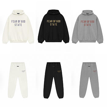 Conjunto Fear of God Essentials FW24 STATE Hoodie y Sweatpants Fear of God Essentials FW24 STATE Full Set