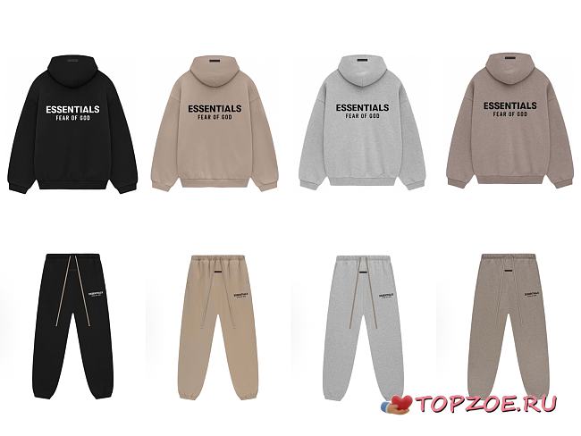 Conjunto de Chándal Fear of God Essentials FW24 Fleece Hoodie Fear of God Essentials FW24 Fleece Tracksuit Full Set - 1