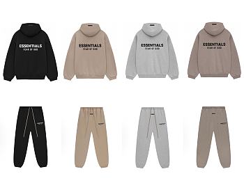 Conjunto de Chándal Fear of God Essentials FW24 Fleece Hoodie Fear of God Essentials FW24 Fleece Tracksuit Full Set