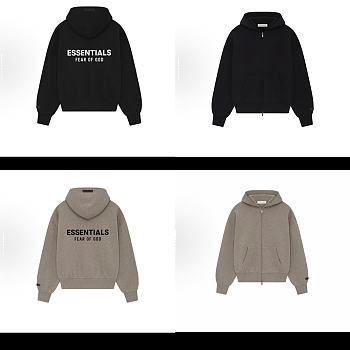 Sudadera Clásica con Capucha y Cremallera de Manga Corta Fear of God Essentials Always SS25 Always On Fear of God Essentials Always SS25 Always On Classic Short Sleeve Zip Hoodie