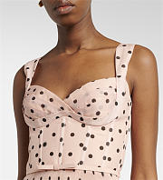 Vestido midi plisado y drapeado de Zimmermann con estampado de lunares rosas zimmermann pleated draped midi dress pink dot print - 4