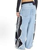 Pantalones vaqueros desestructurados de pierna ancha Adidas Adilenium 5.0 Adidas Adilenium 5.0 Deconstructed Wide-Leg Jeans - 5