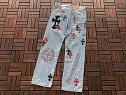 Pantalones Vaqueros Chrome Hearts Stencil Painted Vintage Levi's Chrome Hearts Stencil Painted Vintage Levi's Denim Jeans - 5