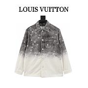 Chaqueta Estilo Camisa Denim con Monograma Efecto Galaxia y Spray Louis Vuitton Louis Vuitton Spray Monogram Denim Shirt Jacket - 1