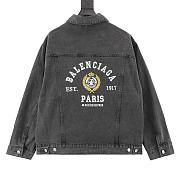 Chaqueta Denim Lavada con Logo Bordado Balenciaga Balenciaga Embroidered Logo Washed Denim Jacket - 2