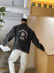 Chaqueta Denim Lavada con Logo Bordado Balenciaga Balenciaga Embroidered Logo Washed Denim Jacket - 6