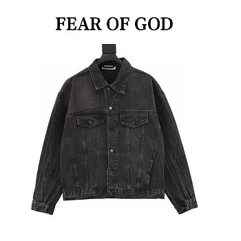 Chaqueta Denim Lavada Efecto Vintage Fear of God Essentials Fear of God Essentials Washed Vintage Denim Jacket