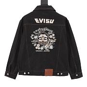Chaqueta Denim con Bordado de Flor Japonesa y Kamon Evisu Evisu Kamon Flower Embroidered Denim Jacket - 6
