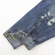Chaqueta Denim Lavada con Grafitis Pintados a Mano Balenciaga Balenciaga Hand-Painted Graffiti Washed Denim Jacket - 5