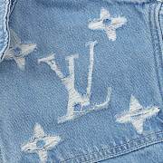 Chaqueta Denim Lavada con Efecto Roto Monograma Louis Vuitton Louis Vuitton Monogram Distressed Washed Denim Jacket - 3