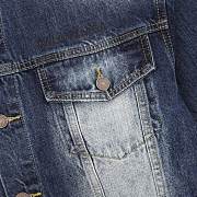 Chaqueta Vaquera Degradada con Bordado del Logotipo Balenciaga Balenciaga Gradient Logo Embroidered Denim Jacket - 4