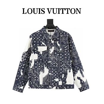  Chaqueta Vaquera Louis Vuitton con Estampado Monogram Bandana Louis Vuitton Monogram Bandana Denim Jacket
