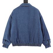 Chaqueta Acolchada de Denim Miu Miu con Logo Bordado Miu Miu Embroidered Logo Padded Denim Jacket - 6