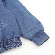 Chaqueta Acolchada de Denim Miu Miu con Logo Bordado Miu Miu Embroidered Logo Padded Denim Jacket - 5