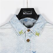 Camisa de Manga Larga Denim Louis Vuitton Monogram Craggy Louis Vuitton Monogram Craggy Denim Long-Sleeved Shirt - 4