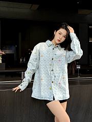 Camisa de Manga Larga Denim Louis Vuitton Monogram Craggy Louis Vuitton Monogram Craggy Denim Long-Sleeved Shirt - 2