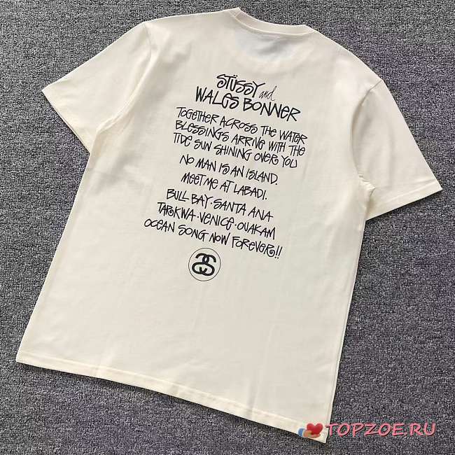 Camiseta Stüssy y Wales Bonner Text Tee / Stüssy and Wales Bonner T-Shirt - 1