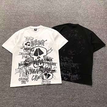 Camiseta Stussy International Crew Skull Tee (Stussy Skull Graffiti Tee)